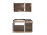 Cucina Bianco Marrone Rovere Con cassetto, Elettrodomestici non inclusi, 6 Ante - Lanzo