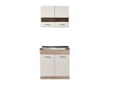Cucina Bianco Marrone Rovere Elettrodomestici non inclusi - Taurano