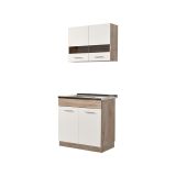 Cucina Bianco Marrone Rovere Elettrodomestici non inclusi - Taurano