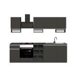 Cucina Grigio Ardesia Grigio Ardesia 19 Ripiani un Cassetto, 20 Vani Made in Italy - Attimis