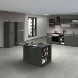Cucina Grigio Ardesia Grigio Ardesia Con cassetti, Elettrodomestici non inclusi, Made in Italy - Arlo