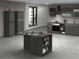 Cucina Grigio Ardesia Grigio Ardesia Con cassetti, Elettrodomestici non inclusi, Made in Italy - Arlo