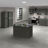 Cucina Grigio Ardesia Grigio Ardesia Con cassetti, Elettrodomestici non inclusi, Modulabile Made in Italy - Arlo