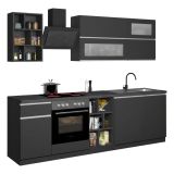 Cucina Grigio Ardesia Grigio Ardesia Con cassetti, Elettrodomestici non inclusi, Modulabile Made in Italy - Fonti