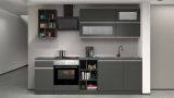 Cucina Grigio Ardesia Grigio Ardesia Con cassetti, Elettrodomestici non inclusi, Modulabile Made in Italy - Fonti