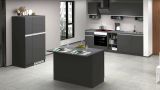 Cucina Grigio Ardesia Grigio Ardesia Con ripiani, Elettrodomestici non inclusi, Modulabile Made in Italy - Arlo