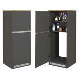 Cucina Grigio Ardesia Marrone Rovere Con cassetti, Elettrodomestici non inclusi, Componibile Made in Italy - Appiah