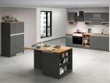 Cucina Grigio Ardesia Marrone Rovere Con cassetti, Elettrodomestici non inclusi, Composizione Made in Italy - Appiah