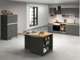 Cucina Grigio Ardesia Marrone Rovere Con cassetti, Elettrodomestici non inclusi, Set Made in Italy - Appiah