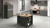 Cucina Grigio Ardesia Marrone Rovere un Cassetto Modulabile, 19 Ripiani Made in Italy - Attiko