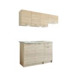 Cucina Marrone Rovere Modulabile un Cassetto, 3 Ripiani - Sora
