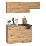 Cucina Marrone Rovere Nodi Modulabile Con cassetto, Elettrodomestici non inclusi - Sora