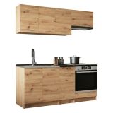Cucina Marrone Rovere Nodi Modulabile Con cassetto, Elettrodomestici non inclusi - Teano