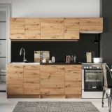 Cucina Marrone Rovere Nodi Modulabile Con cassetto, Elettrodomestici non inclusi - Urzulei