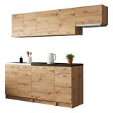 Cucina Marrone Rovere Nodi Modulabile Con cassetto, Elettrodomestici non inclusi - Urzulei