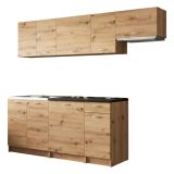 Cucina Marrone Rovere Nodi Modulabile Con cassetto, Elettrodomestici non inclusi - Urzulei