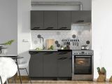 Cucina Nero Antracite Con cassetto, Elettrodomestici non inclusi, Modulabile - Cormone