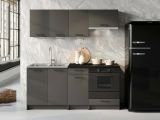 Cucina Nero Antracite Con cassetto, Elettrodomestici non inclusi, Modulabile - Covor