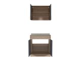 Cucina Nero Antracite Marrone Con cassetto, Elettrodomestici non inclusi, Apertura Battente, Scorrevole - Garessio