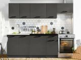 Cucina Nero Antracite Modulabile Con cassetto, Elettrodomestici non inclusi - Rostas