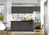Cucina Nero Antracite Modulabile un Cassetto, un Ripiano - Rostas