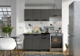 Cucina Nero Antracite un Ripiano Modulabile, un Cassetto - Cormone