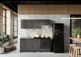 Cucina Nero Antracite un Ripiano Modulabile, un Cassetto - Covor