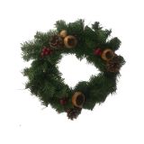 Decorazione da Natale Brunni, Addobbo natalizio, Ornamento da natale, Decorazione festiva, Made in Italy, 35x35 h3 cm, Verde