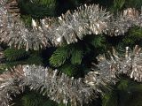 Decorazione da Natale Oberaar, Addobbo natalizio, Ornamento da natale, Decorazione festiva, Made in Italy, 1000x8 h8 cm, Argento