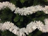 Decorazione da Natale Oberaar, Addobbo natalizio, Ornamento da natale, Decorazione festiva, Made in Italy, 1000x8 h8 cm, Bianco