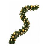 Decorazione da Natale oro Verde Colore Struttura Verde, Made in Italy - Angitola