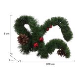 Decorazione da Natale Truschedu, 800x8 h8 cm, Verde e Rosso