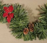 Decorazione da Natale Villorba, 500x15 h15 cm, Verde e Rosso
