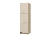 Dispensa da Cucina Beige Marrone Rovere Nodi 5 Ripiani 3 Ante 60x57.5x214.5h cm, 6 Vani - Volvera