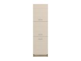 Dispensa da Cucina Beige Marrone Rovere Nodi 5 Ripiani 3 Ante 60x57.5x214.5h cm, 6 Vani - Volvera