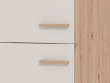 Dispensa da Cucina Beige Marrone Rovere Nodi 5 Ripiani 3 Ante 60x58.5x216h cm, 6 Vani - Saracena