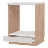 Dispensa da Cucina Beige Marrone Rovere Nodi un Cassetto 2 Ripiani 60x56.5x82h cm, un Vano - Saracena