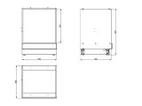 Dispensa da Cucina Beige Marrone Rovere Nodi un Cassetto 2 Ripiani 60x56.5x82h cm, un Vano - Saracena