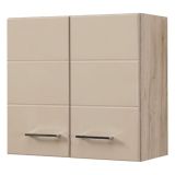 Dispensa da Cucina Beige Marrone Rovere Nodi un Ripiano 2 Ante 60x30x57h cm, 2 Vani - Volvera