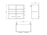 Dispensa da Cucina Beige Marrone Rovere Nodi un Ripiano 2 Ante 60x30x57h cm, 2 Vani - Volvera