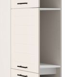 Dispensa da Cucina Bianco Crema Bianco 6 Ripiani Apertura Battente 60x58x214h cm, 3 Ante - Hallst