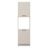 Dispensa da Cucina Bianco Crema Bianco 6 Ripiani Apertura Battente 60x58x214h cm, 3 Ante - Hallst