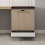 Dispensa da Cucina Bianco Grigio un Cassetto 2 Ripiani 55x60x82h cm, Apertura Scorrevole - Moiolaaa