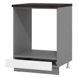 Dispensa da Cucina Bianco Grigio un Cassetto 2 Ripiani 55x60x82h cm, Apertura Scorrevole - Moiolaaa