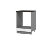 Dispensa da Cucina Bianco Grigio un Cassetto 2 Ripiani 55x60x82h cm, Apertura Scorrevole - Moiolaaa