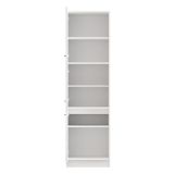 Dispensa da Cucina Bianco Lucido Bianco Opaco 6 Ripiani Apertura Battente 60x58x214h cm, 2 Ante - Cochem