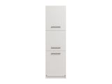Dispensa da Cucina Bianco Nero 5 Ripiani 3 Ante 60x58x215h cm, Apertura Battente - Falmentaa