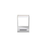 Dispensa da Cucina Bianco Nero un Cassetto un Ripiano 60x55x82h cm, Apertura Scorrevole - Palmiano