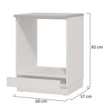 Dispensa da Cucina Bianco un Cassetto 2 Ripiani 60x57x82h cm, un Vano - Falmentaaa