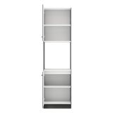 Dispensa da Cucina Grigio Nero 5 Ripiani Apertura Battente 60x58x214h cm, 2 Ante - Mogan